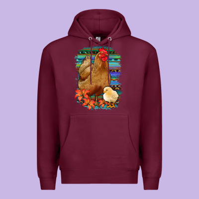 Chicken With Chick Premium Hoodie Designed By Bettercallsaul