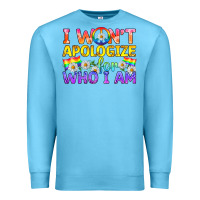 Ocean Blue LGBTQ I Won't Apologize For Who I Am Premium Sweatshirt - BundleAndBundleShop