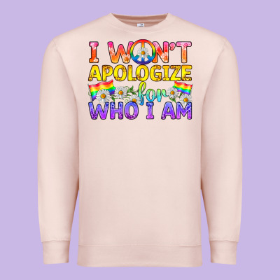 Lgbtq I Won't Apologize For Who I Am Premium Sweatshirt Designed By Bundleandbundleshop