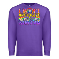 Purple LGBTQ I Won't Apologize For Who I Am Premium Sweatshirt - BundleAndBundleShop