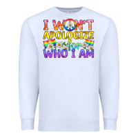 White LGBTQ I Won't Apologize For Who I Am Premium Sweatshirt - BundleAndBundleShop
