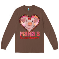 Chestnut mama's sweetheart baby pig Long Sleeve Tee - AdoDesignShop