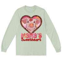 Matcha mama's sweetheart baby pig Long Sleeve Tee - AdoDesignShop