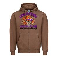 Chestnut courtside social club Zipper Hoodie - MaliasSmallBusiness