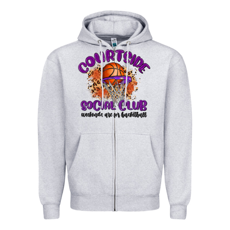 Courtside Social Club Zipper Hoodie by MaliasSmallBusiness | Teevron