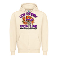 Sandshell courtside social club Zipper Hoodie - MaliasSmallBusiness
