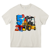 Cream forklift birthday five Heavy Core Tee - Artiststas