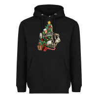 Black Festive af Christmas middle finger Heavyweight Hoodie - NancyCooperArtShop