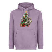 Lavender Festive af Christmas middle finger Heavyweight Hoodie - NancyCooperArtShop