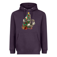 Plum Festive af Christmas middle finger Heavyweight Hoodie - NancyCooperArtShop