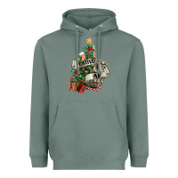 Sage Festive af Christmas middle finger Heavyweight Hoodie - NancyCooperArtShop