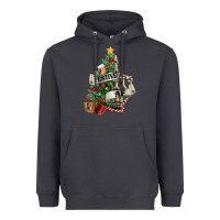 Smoke Festive af Christmas middle finger Heavyweight Hoodie - NancyCooperArtShop