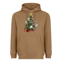 Toasted Coconut Festive af Christmas middle finger Heavyweight Hoodie - NancyCooperArtShop