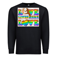 Black Western LGBTQ+ Love Lives Here Tumbler Premium Sweatshirt - BundleAndBundleShop