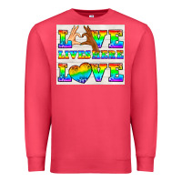 Cardinal Western LGBTQ+ Love Lives Here Tumbler Premium Sweatshirt - BundleAndBundleShop