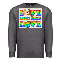 Charcoal Heather Western LGBTQ+ Love Lives Here Tumbler Premium Sweatshirt - BundleAndBundleShop