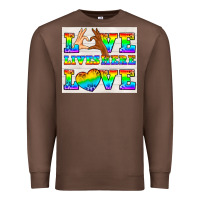Chestnut Western LGBTQ+ Love Lives Here Tumbler Premium Sweatshirt - BundleAndBundleShop