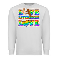 Dove Grey Western LGBTQ+ Love Lives Here Tumbler Premium Sweatshirt - BundleAndBundleShop
