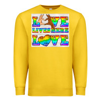 Lemon Western LGBTQ+ Love Lives Here Tumbler Premium Sweatshirt - BundleAndBundleShop