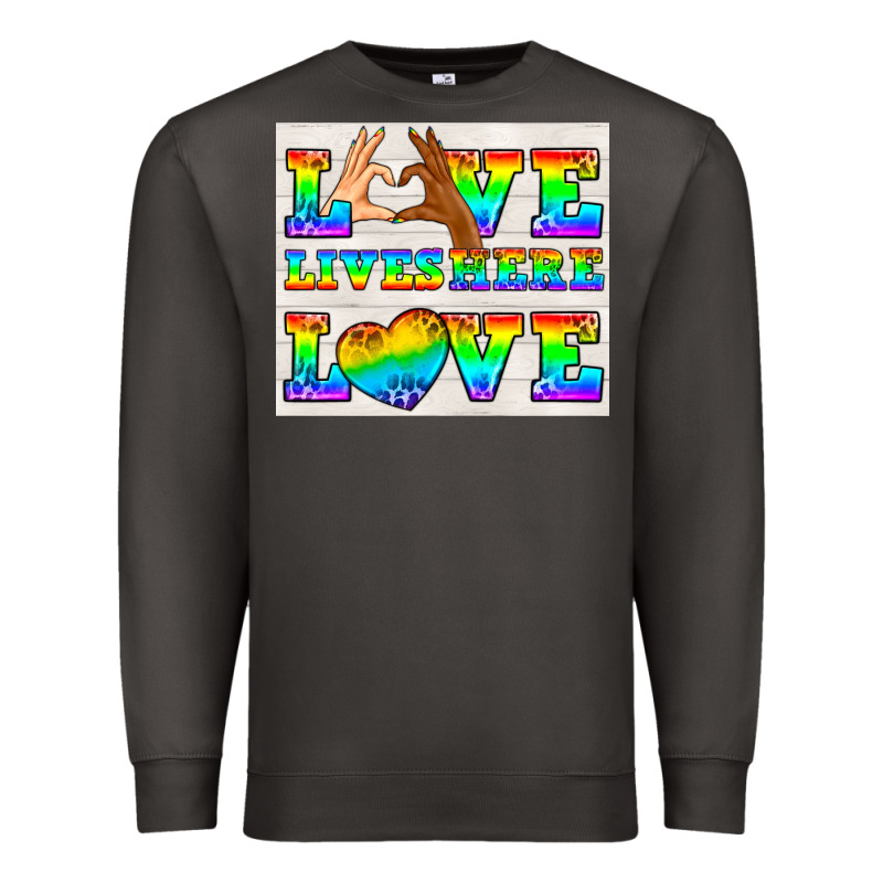 Western Lgbtq+ Love Lives Here Tumbler Premium Sweatshirt by BundleAndBundleShop | Teevron