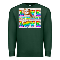 Sports Green Western LGBTQ+ Love Lives Here Tumbler Premium Sweatshirt - BundleAndBundleShop