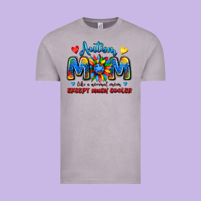 Autism Mom Like A Normal Mom Except Much Cooler Vintage Tee Designed By Jahusdesignshop