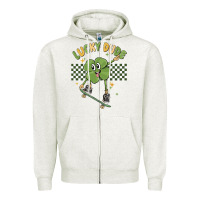 Oatmeal Heather lucky dude Zipper Hoodie - MaliasSmallBusiness