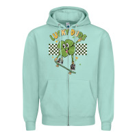 Seafoam lucky dude Zipper Hoodie - MaliasSmallBusiness