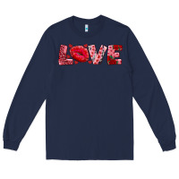 Navy love with kiss Long Sleeve Tee - AdoDesignShop