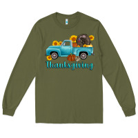 Army Green thanksgiving truck turkey Long Sleeve Tee - AdoDesignShop