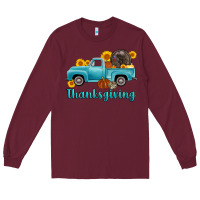 Burgundy thanksgiving truck turkey Long Sleeve Tee - AdoDesignShop