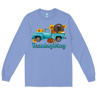 Colony Blue thanksgiving truck turkey Long Sleeve Tee - AdoDesignShop
