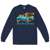 Navy thanksgiving truck turkey Long Sleeve Tee - AdoDesignShop