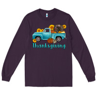 Plum thanksgiving truck turkey Long Sleeve Tee - AdoDesignShop