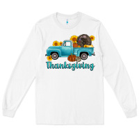 White thanksgiving truck turkey Long Sleeve Tee - AdoDesignShop