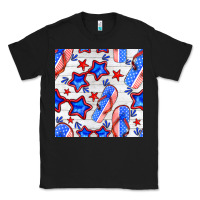Black 4th of july flip flops seamless pattern Classic Tee - BundleAndBundleShop