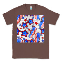 Chestnut 4th of july flip flops seamless pattern Classic Tee - BundleAndBundleShop