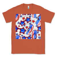 Copper 4th of july flip flops seamless pattern Classic Tee - BundleAndBundleShop