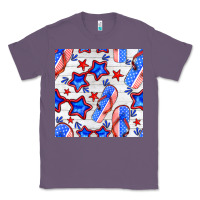 Lavender 4th of july flip flops seamless pattern Classic Tee - BundleAndBundleShop