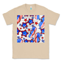 Mushroom 4th of july flip flops seamless pattern Classic Tee - BundleAndBundleShop