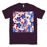 Plum 4th of july flip flops seamless pattern Classic Tee - BundleAndBundleShop