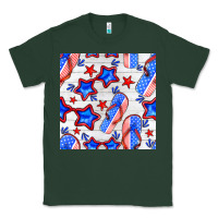 Sports Green 4th of july flip flops seamless pattern Classic Tee - BundleAndBundleShop