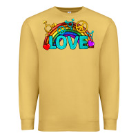 Antique Gold Western LGBTQ+ Love Rainbow Premium Sweatshirt - BundleAndBundleShop