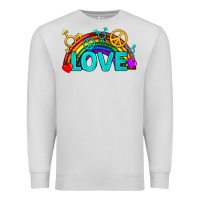 Dove Grey Western LGBTQ+ Love Rainbow Premium Sweatshirt - BundleAndBundleShop