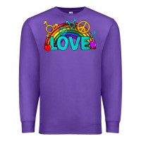 Purple Western LGBTQ+ Love Rainbow Premium Sweatshirt - BundleAndBundleShop