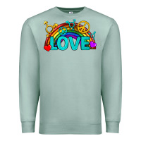 Seafoam Western LGBTQ+ Love Rainbow Premium Sweatshirt - BundleAndBundleShop