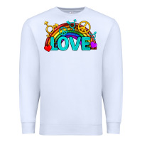 White Western LGBTQ+ Love Rainbow Premium Sweatshirt - BundleAndBundleShop