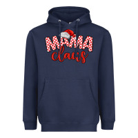 Navy Mama Claus Heavyweight Hoodie - MaliasSmallBusiness