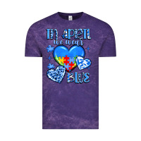 Cloud Purple in april we wear blue Vintage Tee - JahusDesignShop