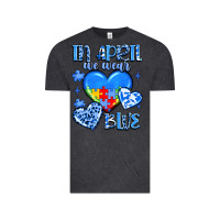 Vintage Black in april we wear blue Vintage Tee - JahusDesignShop